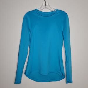 Under Armour ColdGear blue long sleeve shirt with thumbholes - XS